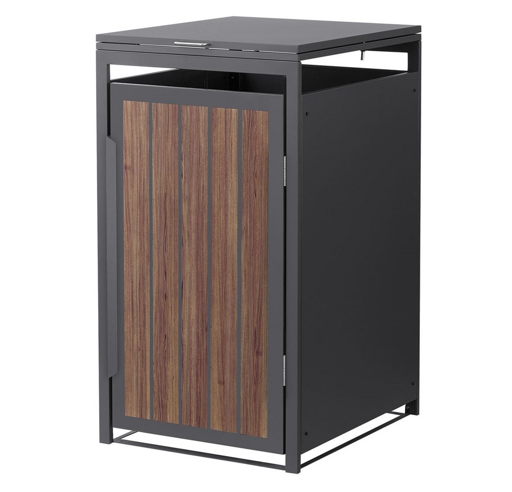 ML-DESIGN Mülltonnenbox Müllbox aus Stahl wetterfeste Mülltonnen Verkleidung Mülltonnengarage, Mülltonnencontainer mit Klappdeckel/Tür für 1 Tonne 120 oder 240 Liter ML-DESIGN Mülltonnenbox Müllbox aus Stahl wetterfeste Mülltonnen Verkleidung Mülltonnengarage, Mülltonnencontainer mit Klappdeckel/Tür für 1 Tonne 120 oder 240 Liter von ML-DESIGN