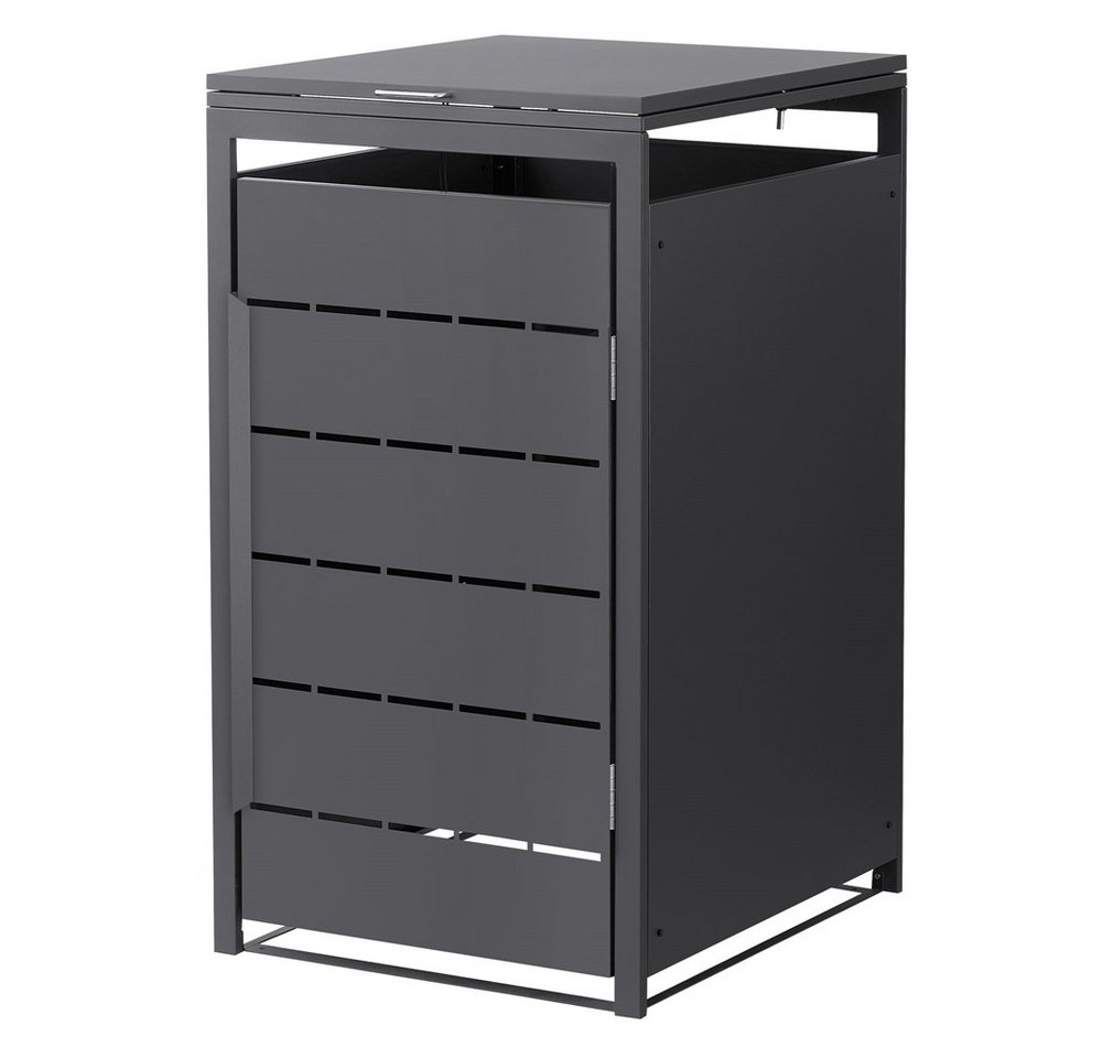 ML-DESIGN Mülltonnenbox Müllbox aus Stahl wetterfeste Mülltonnen Verkleidung Mülltonnengarage, Mülltonnencontainer mit Klappdeckel/Tür für 1 Tonne 120 oder 240 Liter ML-DESIGN Mülltonnenbox Müllbox aus Stahl wetterfeste Mülltonnen Verkleidung Mülltonnengarage, Mülltonnencontainer mit Klappdeckel/Tür für 1 Tonne 120 oder 240 Liter von ML-DESIGN
