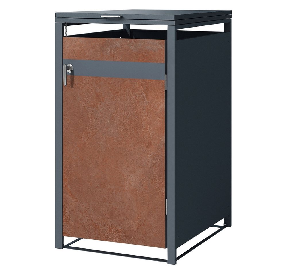 ML-DESIGN Mülltonnenbox Müllbox aus Stahl wetterfeste Mülltonnen Verkleidung Mülltonnengarage, Mülltonnencontainer mit Klappdeckel / Tür für 1 Tonne à 240 ltr. ML-DESIGN Mülltonnenbox Müllbox aus Stahl wetterfeste Mülltonnen Verkleidung Mülltonnengarage, Mülltonnencontainer mit Klappdeckel / Tür für 1 Tonne à 240 ltr. von ML-DESIGN