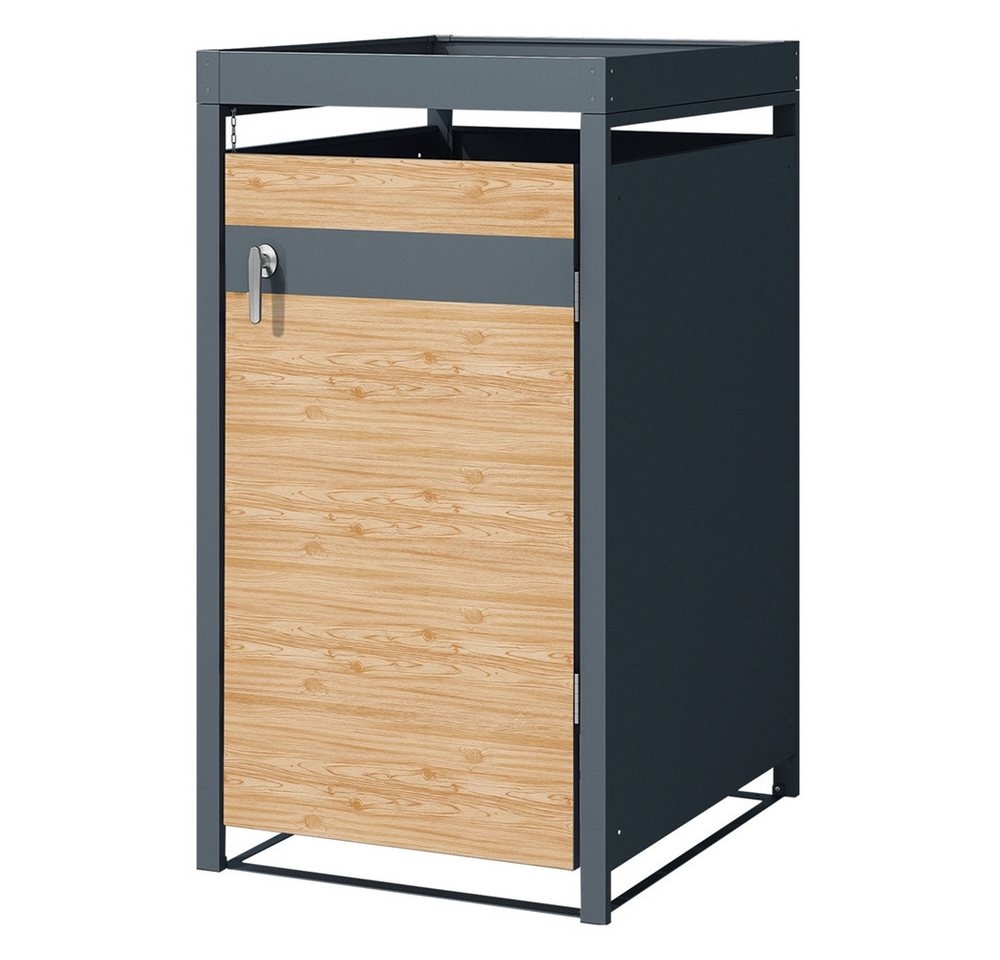 ML-DESIGN Mülltonnenbox Müllbox aus Stahl wetterfeste Mülltonnen Verkleidung Mülltonnengarage, Mülltonnencontainer mit Klappdeckel / Tür für 1 Tonne à 240 ltr. ML-DESIGN Mülltonnenbox Müllbox aus Stahl wetterfeste Mülltonnen Verkleidung Mülltonnengarage, Mülltonnencontainer mit Klappdeckel / Tür für 1 Tonne à 240 ltr. von ML-DESIGN
