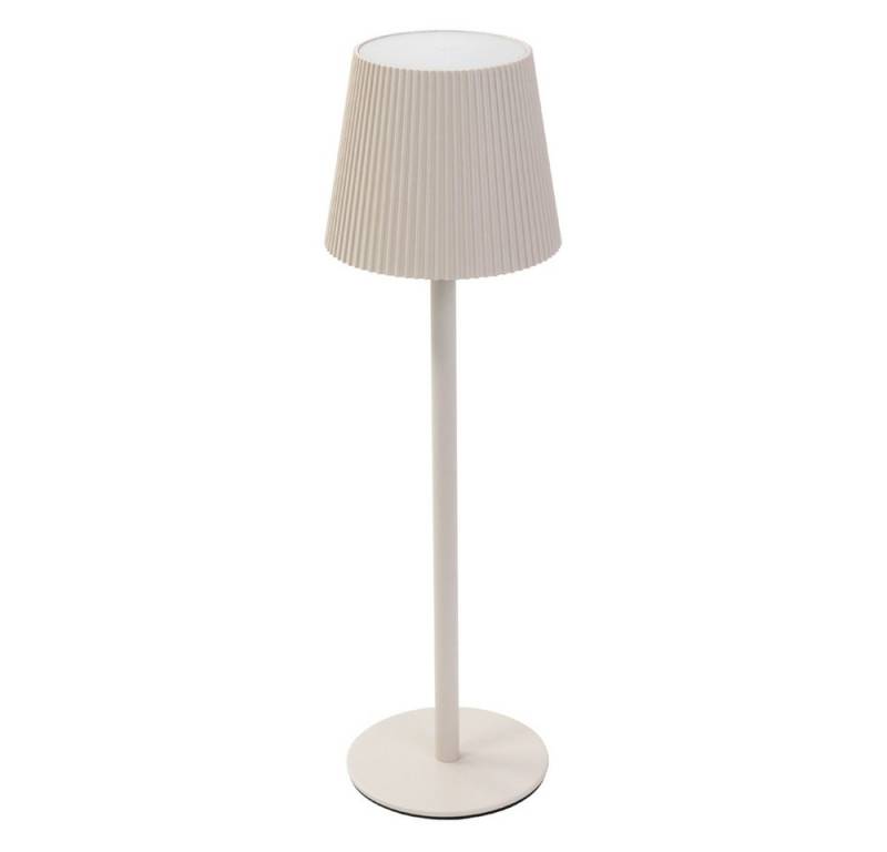 ML-DESIGN Nachttischlampe LED Tischlampe kabellos mit Touch Dimmbare Akku Tischleuchte USB-C, Schreibtischlampe Creme Ø10x36 cm 4 Stufen Leselampe Wiederaufladbar von ML-DESIGN