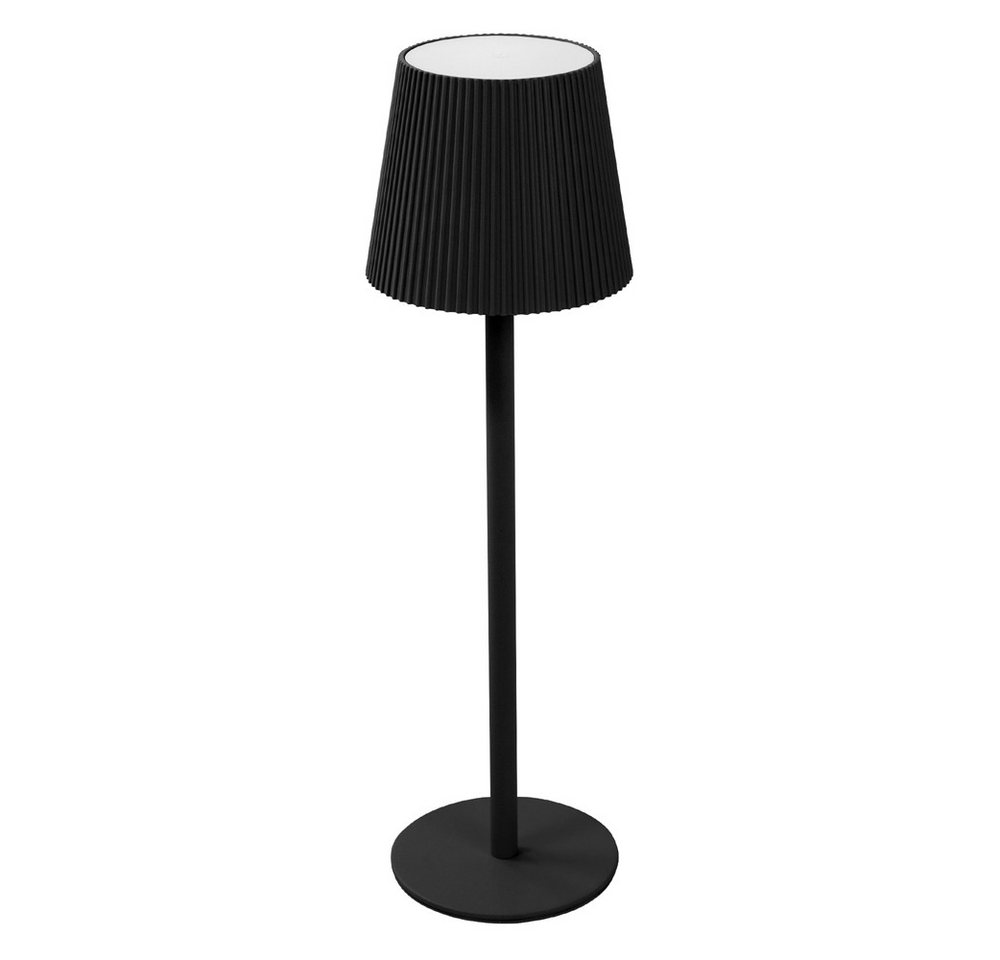 ML-DESIGN Nachttischlampe LED Tischlampe kabellos mit Touch Dimmbare Akku Tischleuchte USB-C, Schreibtischlampe Schwarz Ø10x36 cm 4 Stufen Leselampe Wiederaufladbar von ML-DESIGN