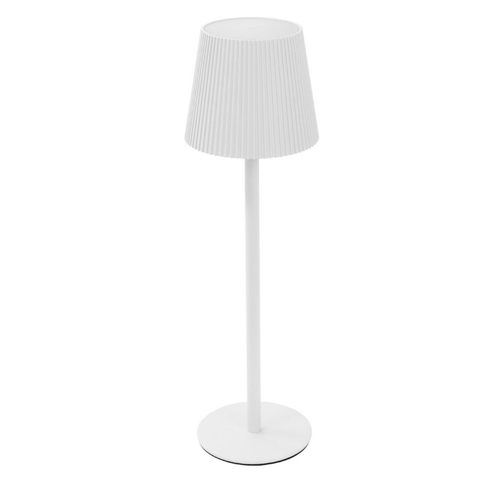 ML-DESIGN Nachttischlampe LED Tischlampe kabellos mit Touch Dimmbare Akku Tischleuchte USB-C, Schreibtischlampe Weiß Ø10x36 cm 4 Stufen Leselampe Wiederaufladbar von ML-DESIGN