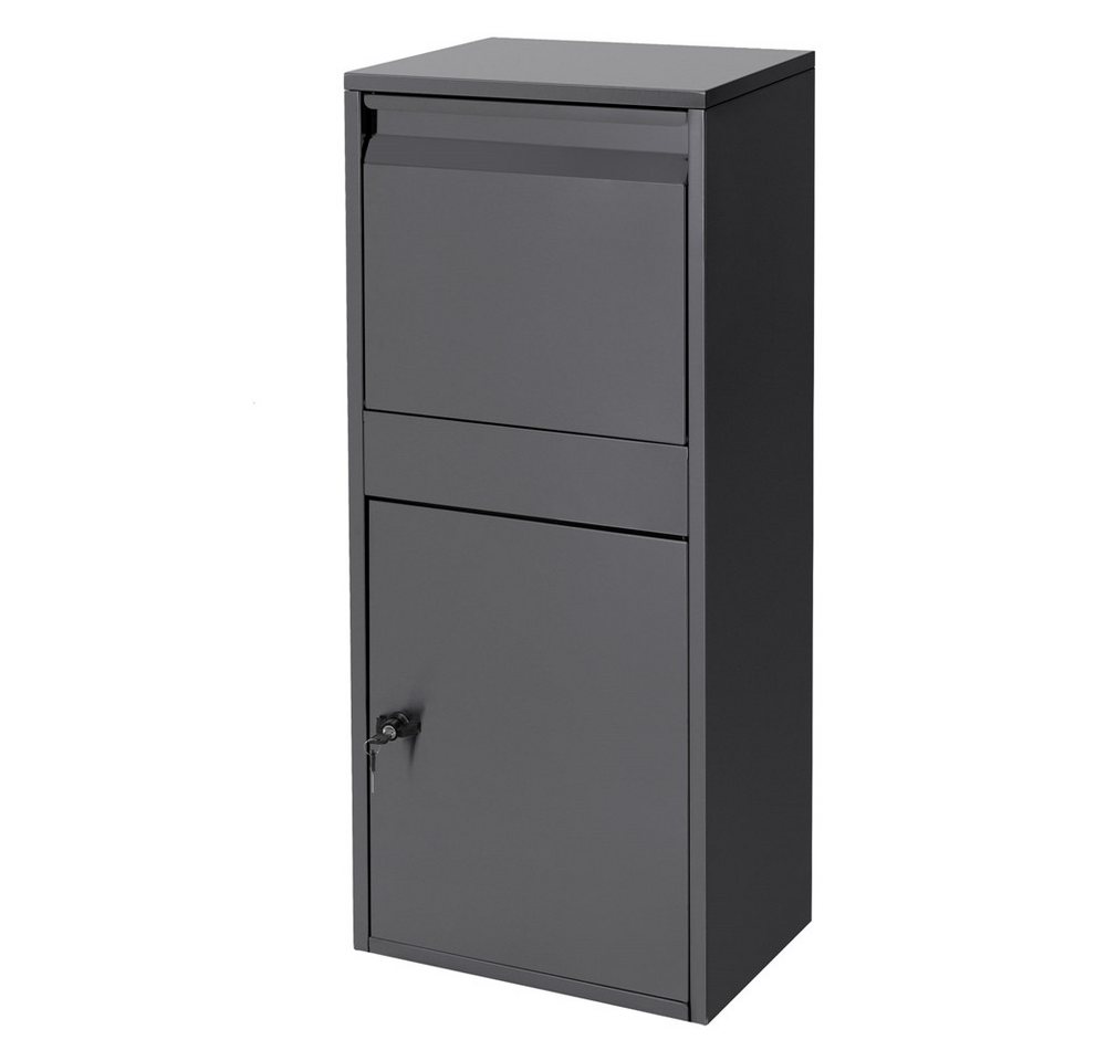 ML-DESIGN Paketbriefkasten Standbriefkasten aus verzinktem Stahl, abshließbar, 2 Schlüssel, Paketkasten freistehend Anthrazit, Paketbox für Briefe Warensendungen ML-DESIGN Paketbriefkasten Standbriefkasten aus verzinktem Stahl, abshließbar, 2 Schlüssel, Paketkasten freistehend Anthrazit, Paketbox für Briefe Warensendungen von ML-DESIGN