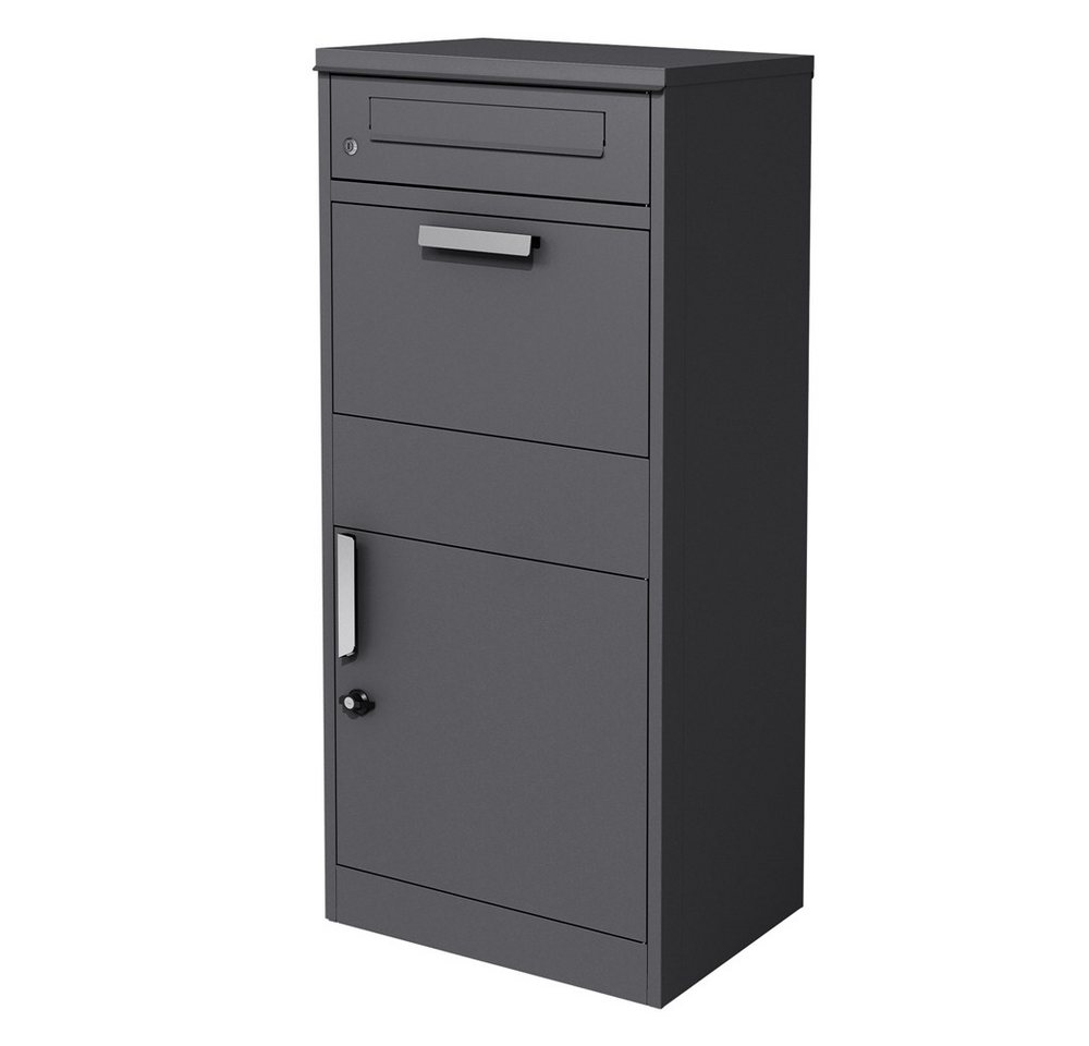 ML-DESIGN Paketbriefkasten Standbriefkasten aus verzinktem Stahl abshließbar 2 Schlüssel, Paketkasten freistehend Anthrazit Paketbox für Briefe Warensendungen ML-DESIGN Paketbriefkasten Standbriefkasten aus verzinktem Stahl abshließbar 2 Schlüssel, Paketkasten freistehend Anthrazit Paketbox für Briefe Warensendungen von ML-DESIGN