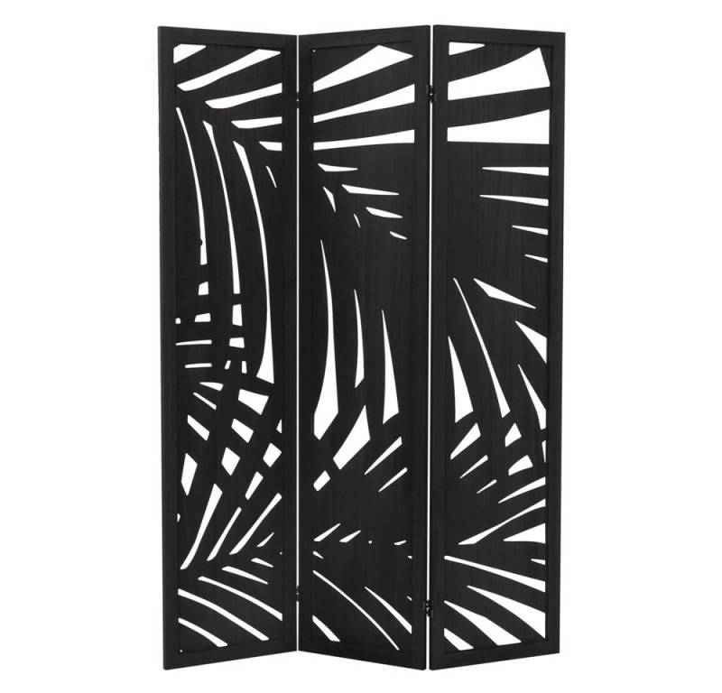 ML-DESIGN Paravent Raumteiler Faltbarer Sichtschutz Indoor Stellwand Sichtschutzwand (3 St), Raumtrenner 3-teilig Sapporo Schwarz 170x121cm freistehend Trennwand von ML-DESIGN