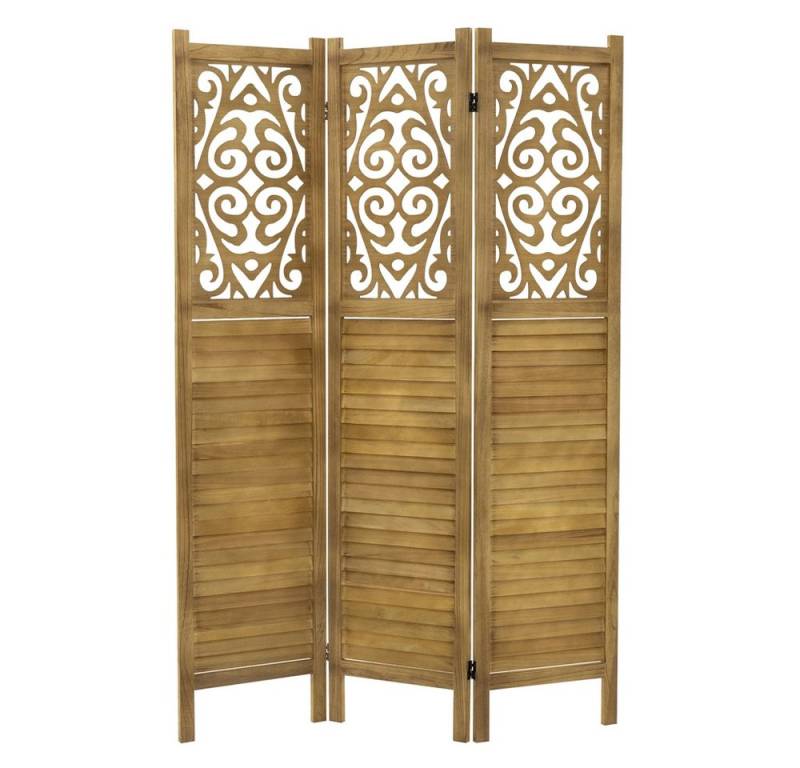 ML-DESIGN Paravent Raumteiler Faltbarer Sichtschutz Indoor Stellwand Sichtschutzwand (3 St), Raumtrenner 3-teilig Tokio Natur 170x121cm Holz freistehend Trennwand von ML-DESIGN