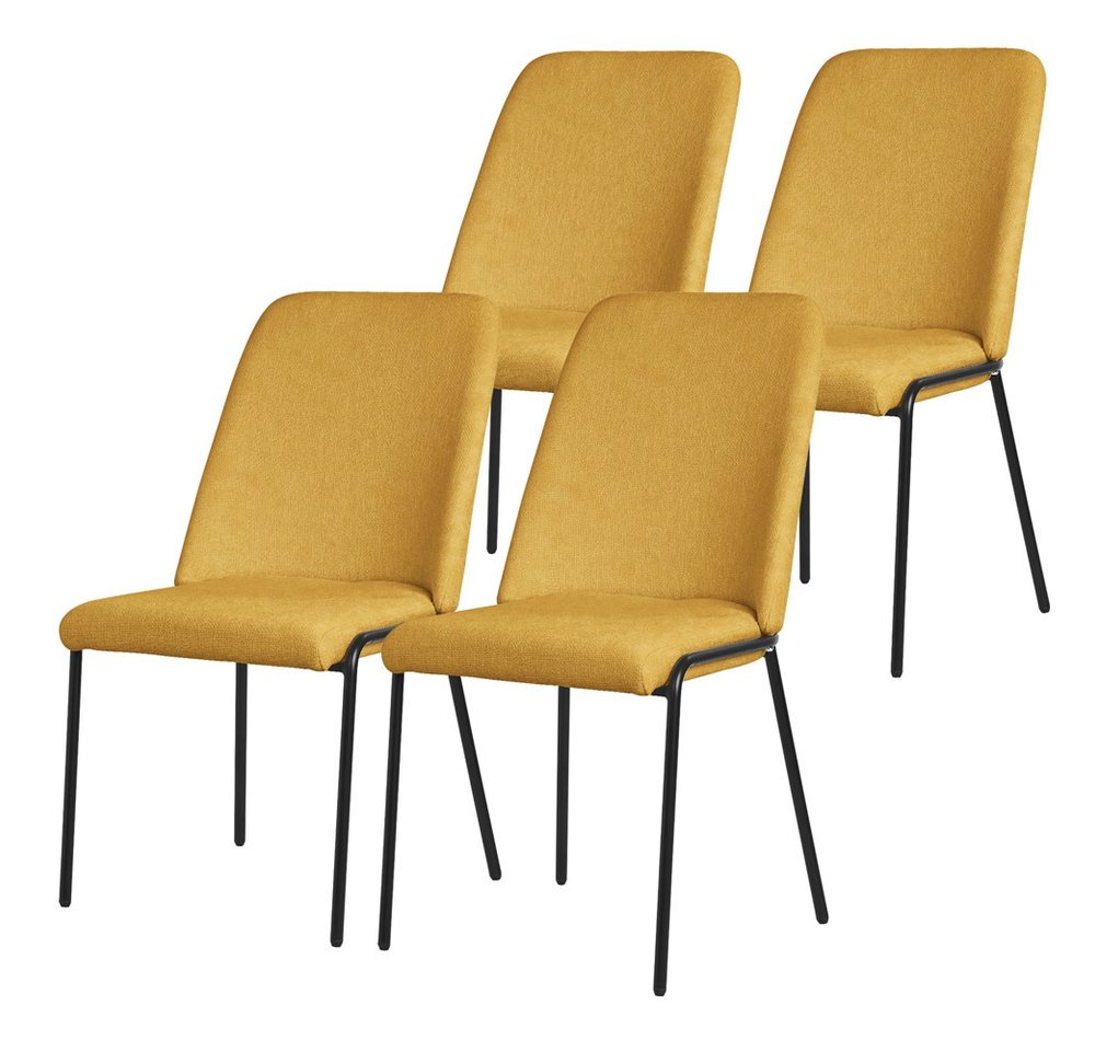 ML-DESIGN Polsterstuhl Esszimmerstühle mit Rückenlehne moderne Design Lounge Küchenstühle, Esstischstühle 4er Set Senf Küchenstuhl Stahl Polyester bis 120 kg ML-DESIGN Polsterstuhl Esszimmerstühle mit Rückenlehne moderne Design Lounge Küchenstühle, Esstischstühle 4er Set Senf Küchenstuhl Stahl Polyester bis 120 kg von ML-DESIGN