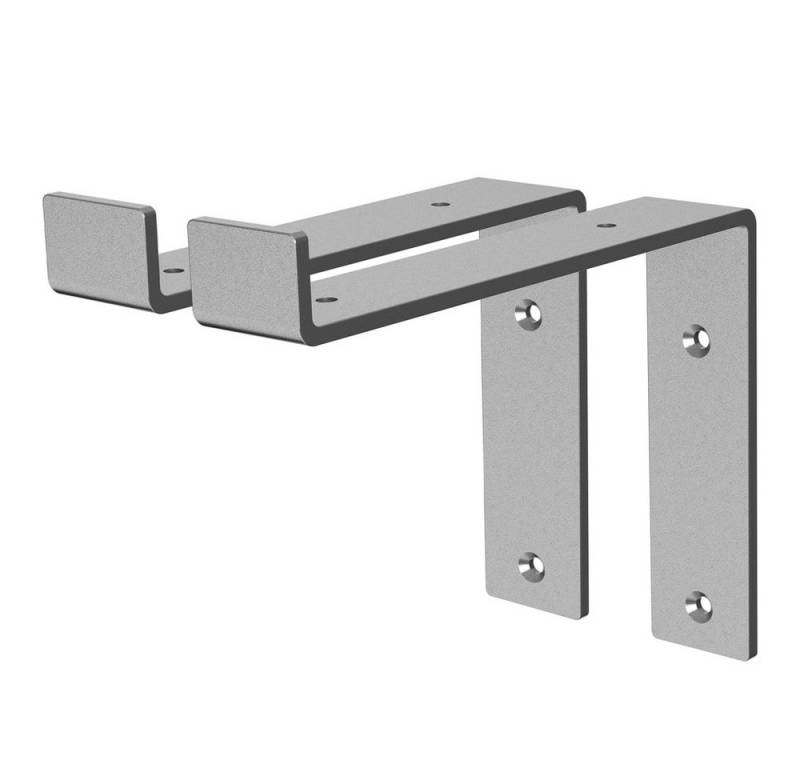 ML-DESIGN Wandregalhalter Regalhalterung L-Form aus Metall, Regalwinkel für Wandmontage, 2-tlg., Industrielle Wandregal Grau, Regalträger Regalhalterungen von ML-DESIGN