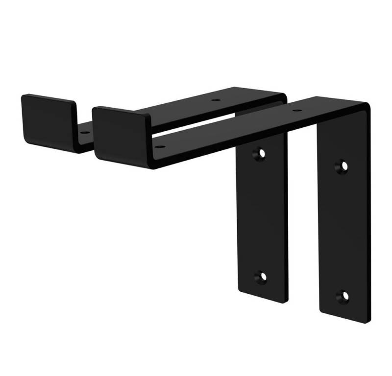 ML-DESIGN Wandregalhalter Regalhalterung L-Form aus Metall, Regalwinkel für Wandmontage, 2-tlg., Industrielle Wandregal Schwarz, Regalträger Regalhalterungen von ML-DESIGN