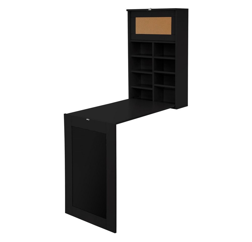 ML-DESIGN Schreibtisch Wandtisch Klapptisch Wandmontage Klappschreibtisch Laptoptisch, Klappschreibtisch Schwarz mit Regal 78x92x73,5cm Esstisch ML-DESIGN Schreibtisch Wandtisch Klapptisch Wandmontage Klappschreibtisch Laptoptisch, Klappschreibtisch Schwarz mit Regal 78x92x73,5cm Esstisch von ML-DESIGN