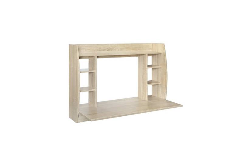 ML-DESIGN Schreibtisch Wanschreibtisch mit Regalelement und geräumigen Fächern für PC, Bürotisch Computertisch Wandschrank Wandtisch Arbeitstisch 110x75x48 c von ML-DESIGN