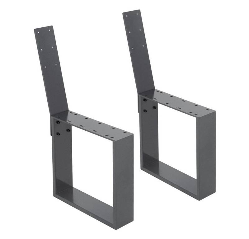 ML-DESIGN Sitzbank Bankgestell 2 stück Bankkufen aus Stahl wetterfest mit Rückenlehne (2-St), Bankkufen 40x78 cm Anthrazit für Außenbereich DIY Gartenbank von ML-DESIGN