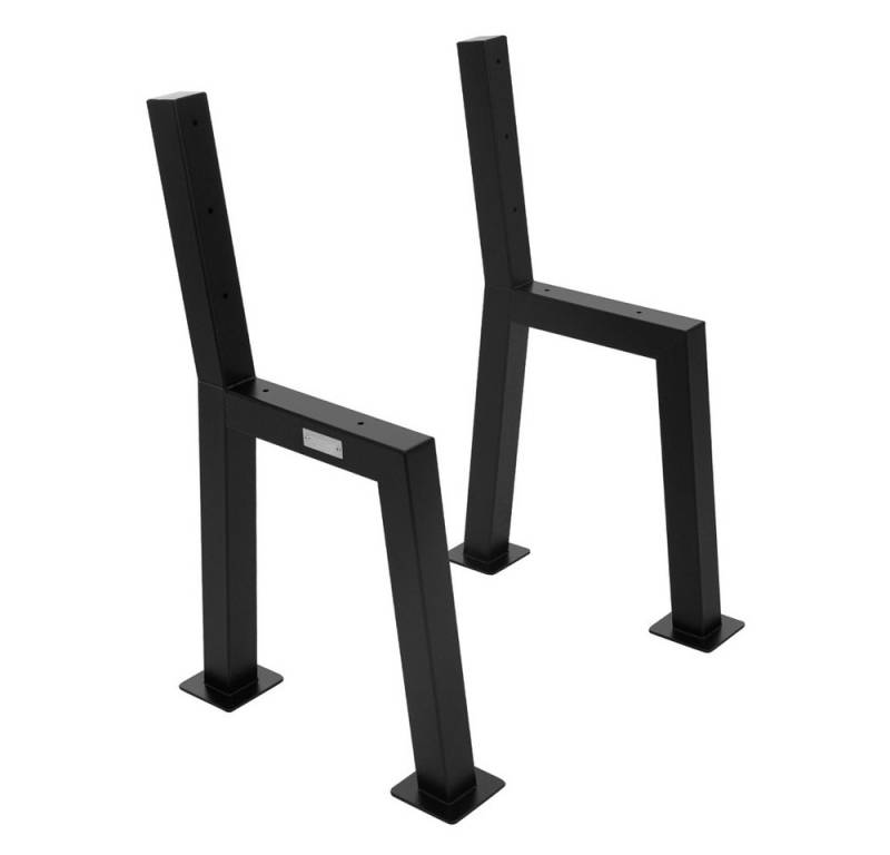 ML-DESIGN Sitzbank Bankgestell 2 stück Bankkufen aus Stahl wetterfest mit Rückenlehne (2-St), Bankkufen 47x78 cm Schwarz für Außenbereich DIY Gartenbank von ML-DESIGN