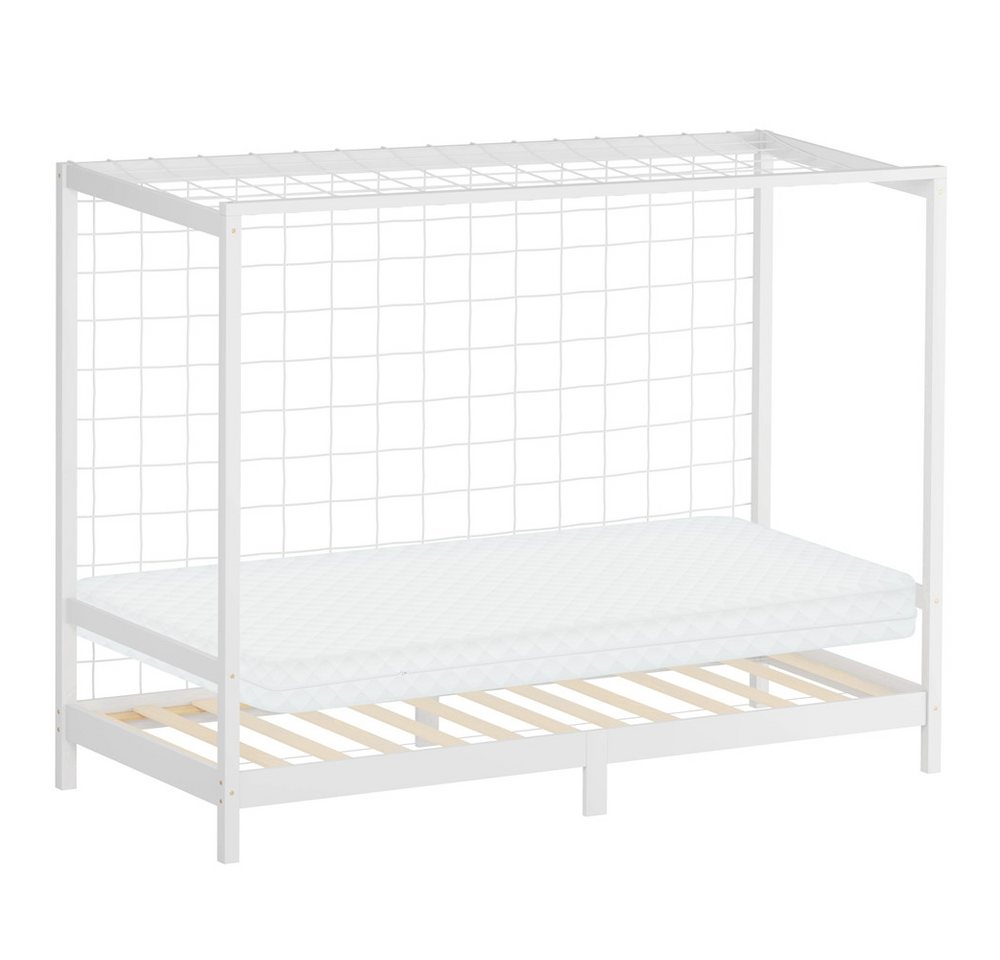 ML-DESIGN Spielbett Fußballtor Einzelbett für Kinder Holzbett mit Lattenrost & Tornetz, Abenteuerbett zum Spielen 90x200cm Weiß Kinderbett mit Matratze ML-DESIGN Spielbett Fußballtor Einzelbett für Kinder Holzbett mit Lattenrost & Tornetz, Abenteuerbett zum Spielen 90x200cm Weiß Kinderbett mit Matratze von ML-DESIGN