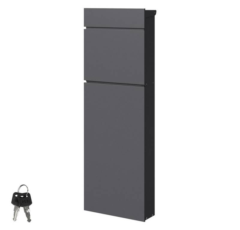 ML-DESIGN Standbriefkasten Briefkasten Postkasten Postbox, freistehend Anthrazit rostfreier Stahl 39,5x14,1x115cm mit 2 Schlüssel ML-DESIGN Standbriefkasten Briefkasten Postkasten Postbox, freistehend Anthrazit rostfreier Stahl 39,5x14,1x115cm mit 2 Schlüssel von ML-DESIGN