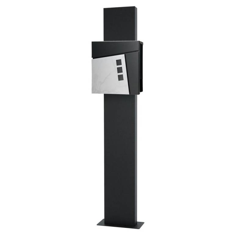 ML-DESIGN Standbriefkasten Briefkasten Postkasten mit Zeitungsfach, inkl. Standfuß, Briefkastenanlage mit Ständer Anthrazit 170cm Mailbox mit Pfosten ML-DESIGN Standbriefkasten Briefkasten Postkasten mit Zeitungsfach, inkl. Standfuß, Briefkastenanlage mit Ständer Anthrazit 170cm Mailbox mit Pfosten von ML-DESIGN