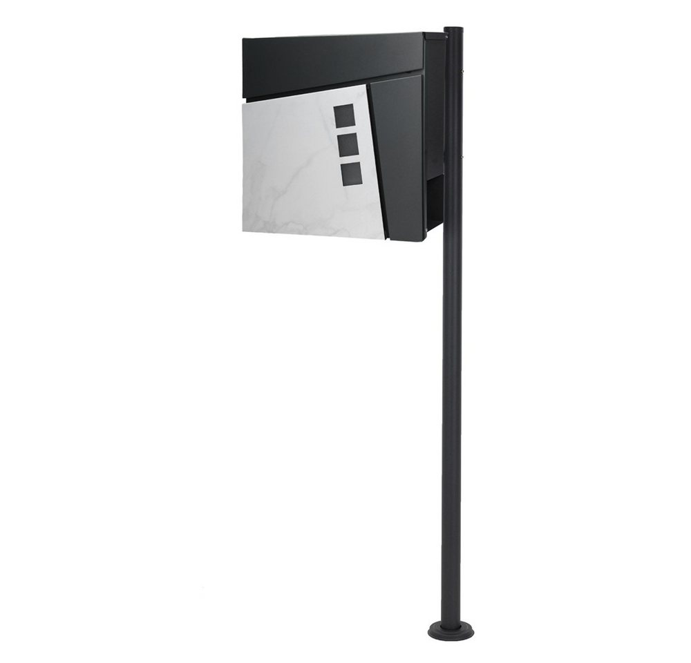 ML-DESIGN Standbriefkasten Briefkasten Postkasten mit Zeitungsfach, inkl. Standfuß, Briefkastenanlage mit Ständer Anthrazit 120cm Mailbox mit Pfosten ML-DESIGN Standbriefkasten Briefkasten Postkasten mit Zeitungsfach, inkl. Standfuß, Briefkastenanlage mit Ständer Anthrazit 120cm Mailbox mit Pfosten von ML-DESIGN