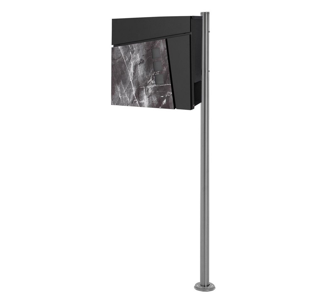 ML-DESIGN Standbriefkasten Briefkasten Postkasten mit Zeitungsfach, inkl. Standfuß, Briefkastenanlage mit Ständer Silber 120cm Mailbox mit Pfosten ML-DESIGN Standbriefkasten Briefkasten Postkasten mit Zeitungsfach, inkl. Standfuß, Briefkastenanlage mit Ständer Silber 120cm Mailbox mit Pfosten von ML-DESIGN