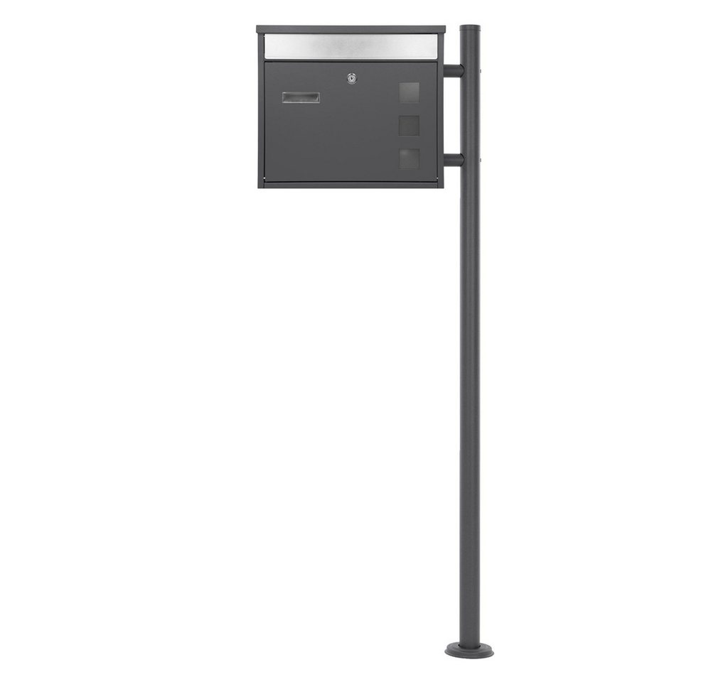 ML-DESIGN Standbriefkasten Briefkasten Postkasten mit Zeitungsfach, inkl. Standfuß, Briefkastenanlage mit Ständer Anthrazit 120cm Mailbox mit Pfosten ML-DESIGN Standbriefkasten Briefkasten Postkasten mit Zeitungsfach, inkl. Standfuß, Briefkastenanlage mit Ständer Anthrazit 120cm Mailbox mit Pfosten von ML-DESIGN