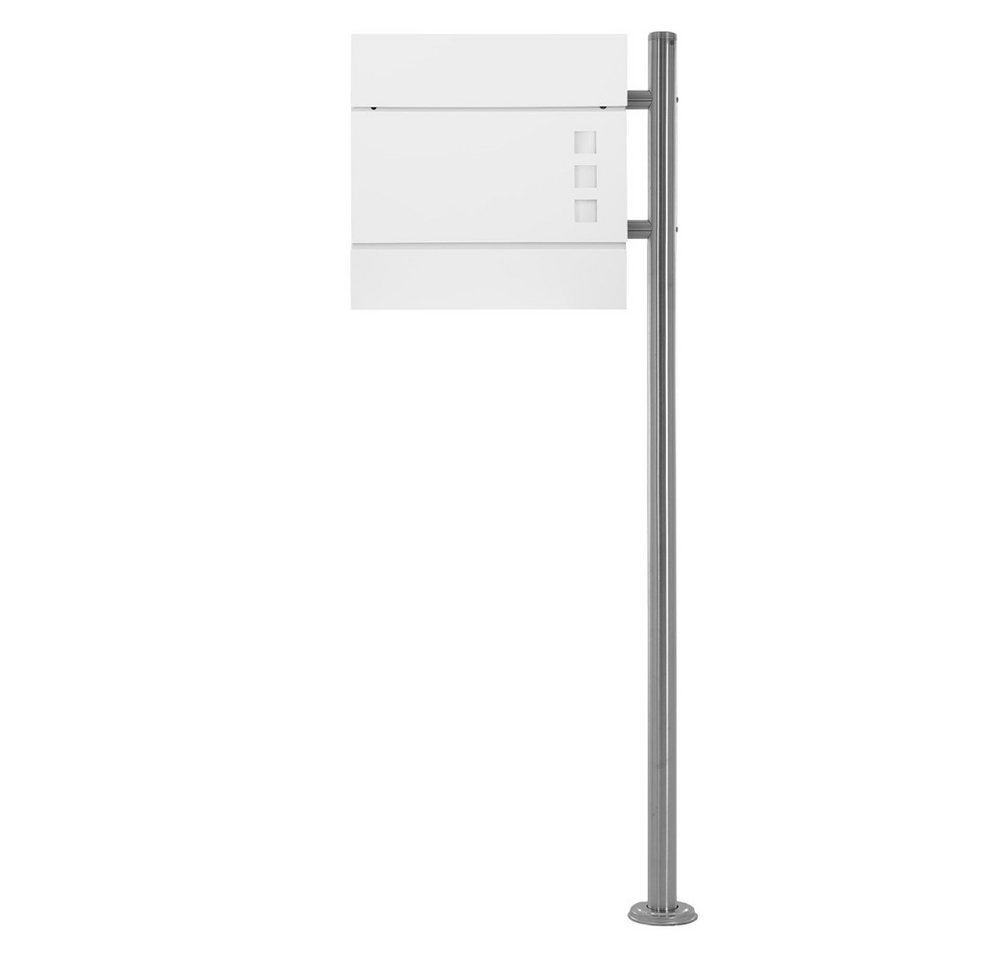 ML-DESIGN Standbriefkasten Briefkasten Postkasten mit Zeitungsfach, inkl. Standfuß, Briefkastenanlage mit Ständer Silber 120cm Mailbox mit Pfosten ML-DESIGN Standbriefkasten Briefkasten Postkasten mit Zeitungsfach, inkl. Standfuß, Briefkastenanlage mit Ständer Silber 120cm Mailbox mit Pfosten von ML-DESIGN