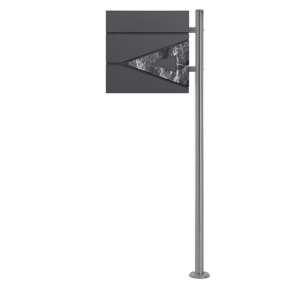ML-DESIGN Standbriefkasten Briefkasten Postkasten mit Zeitungsfach, inkl. Standfuß, Briefkastenanlage mit Ständer Silber 120cm Mailbox mit Pfosten ML-DESIGN Standbriefkasten Briefkasten Postkasten mit Zeitungsfach, inkl. Standfuß, Briefkastenanlage mit Ständer Silber 120cm Mailbox mit Pfosten von ML-DESIGN