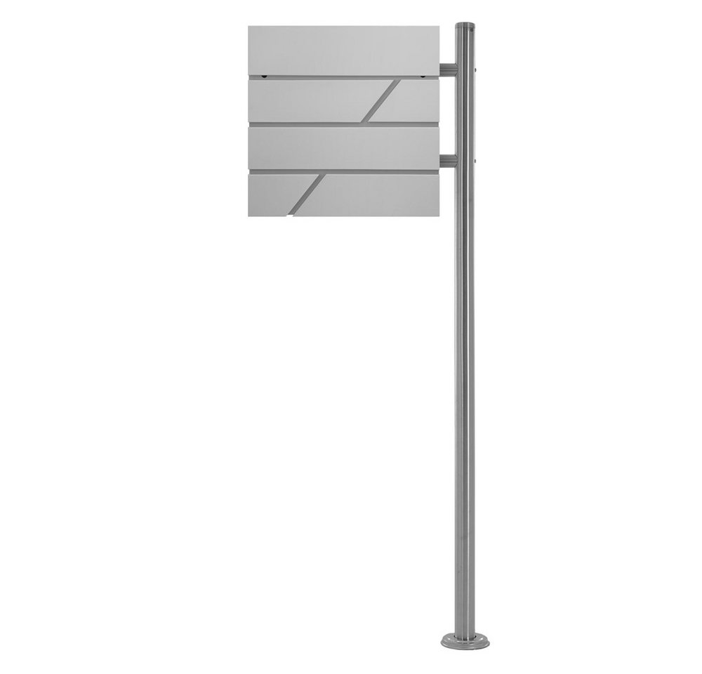 ML-DESIGN Standbriefkasten Briefkasten Postkasten mit Zeitungsfach, inkl. Standfuß, Briefkastenanlage mit Ständer Silber 120cm Mailbox mit Pfosten ML-DESIGN Standbriefkasten Briefkasten Postkasten mit Zeitungsfach, inkl. Standfuß, Briefkastenanlage mit Ständer Silber 120cm Mailbox mit Pfosten von ML-DESIGN