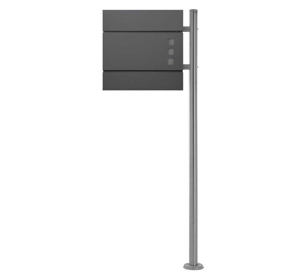 ML-DESIGN Standbriefkasten Briefkasten Postkasten mit Zeitungsfach, inkl. Standfuß, Briefkastenanlage mit Ständer Silber 120cm Mailbox mit Pfosten ML-DESIGN Standbriefkasten Briefkasten Postkasten mit Zeitungsfach, inkl. Standfuß, Briefkastenanlage mit Ständer Silber 120cm Mailbox mit Pfosten von ML-DESIGN