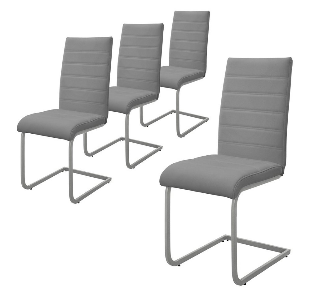 ML-DESIGN Stuhl Esszimmerstühle Schwingstühle mit Rückenlehne Design Küchenstühle (4 St), Polsterstuhl Freischwinger 4er Set Küchenstuhl bis 120kg Kunstleder von ML-DESIGN