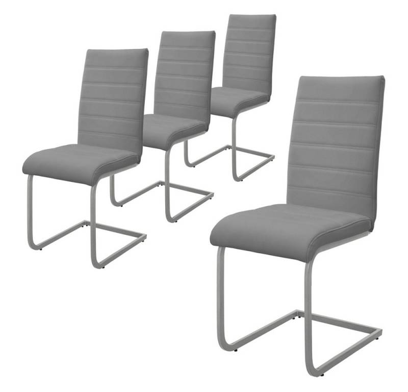 ML-DESIGN Stuhl Esszimmerstühle Schwingstühle mit Rückenlehne Design Küchenstühle (4 St), Polsterstuhl Freischwinger 4er Set Küchenstuhl bis 120kg Kunstleder von ML-DESIGN