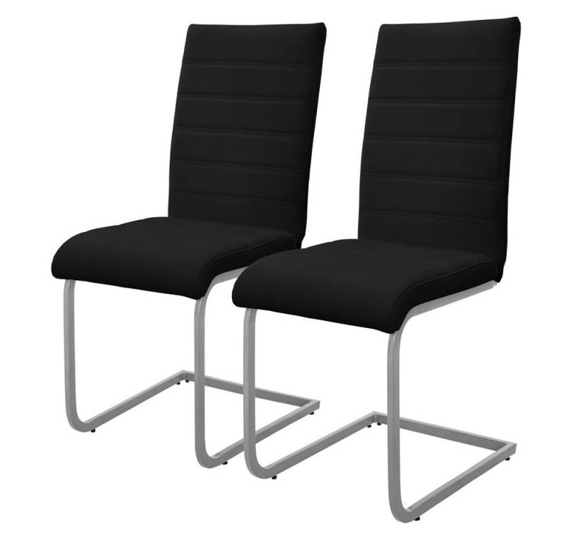ML-DESIGN Stuhl Esszimmerstühle Schwingstühle mit Rückenlehne Design Küchenstühle (Komplett-Set, 2 St), Polsterstuhl Freischwinger 2er Set Küchenstuhl bis 120kg Kunstleder von ML-DESIGN