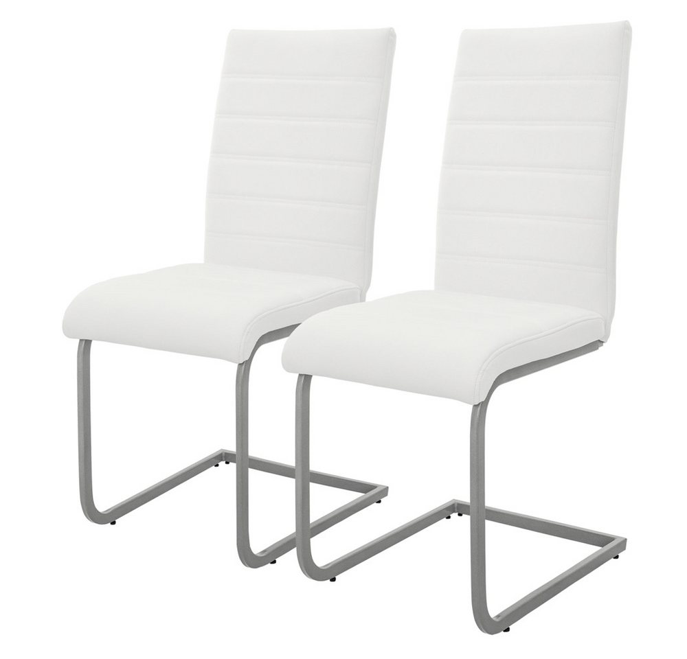 ML-DESIGN Stuhl Esszimmerstühle Schwingstühle mit Rückenlehne Design Küchenstühle (Komplett-Set, 2 St), Polsterstuhl Freischwinger 2er Set Küchenstuhl bis 120kg Kunstleder von ML-DESIGN