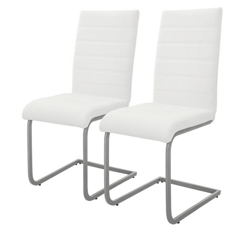 ML-DESIGN Stuhl Esszimmerstühle Schwingstühle mit Rückenlehne Design Küchenstühle (Komplett-Set, 2 St), Polsterstuhl Freischwinger 2er Set Küchenstuhl bis 120kg Kunstleder von ML-DESIGN