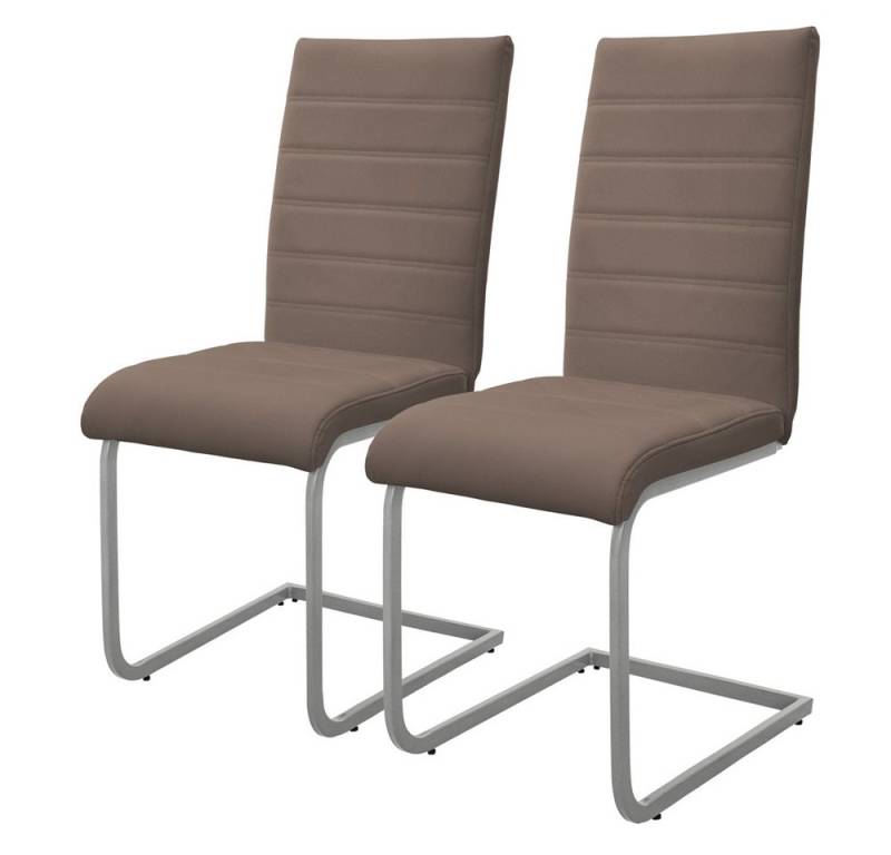 ML-DESIGN Stuhl Esszimmerstühle Schwingstühle mit Rückenlehne Design Küchenstühle (Komplett-Set, 2 St), Polsterstuhl Freischwinger 2er Set Küchenstuhl bis 120kg Kunstleder von ML-DESIGN