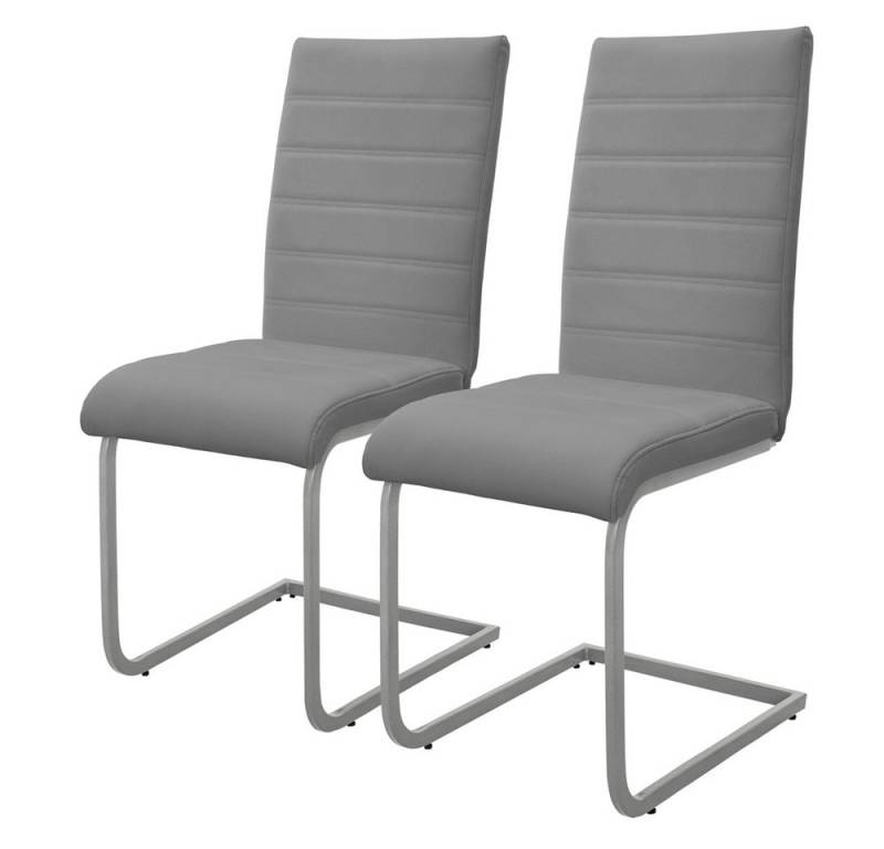 ML-DESIGN Stuhl Esszimmerstühle Schwingstühle mit Rückenlehne Design Küchenstühle (Komplett-Set, 2 St), Polsterstuhl Freischwinger 2er Set Küchenstuhl bis 120kg Kunstleder von ML-DESIGN