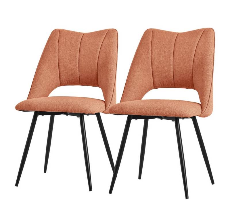 ML-DESIGN Stuhl Esszimmerstühle mit Rückenlehne moderne Design Lounge Küchenstühle (2 St), Polsterstuhl Esstischstühle 2er Set Clubsessel Polyester bis 120kg von ML-DESIGN