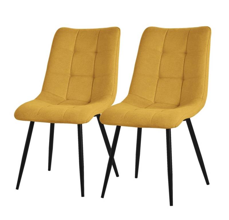 ML-DESIGN Stuhl Esszimmerstühle mit Rückenlehne moderne Design Lounge Küchenstühle (2 St), Polsterstuhl Esstischstühle 2er Set Küchenstuhl Polyester bis 120kg von ML-DESIGN