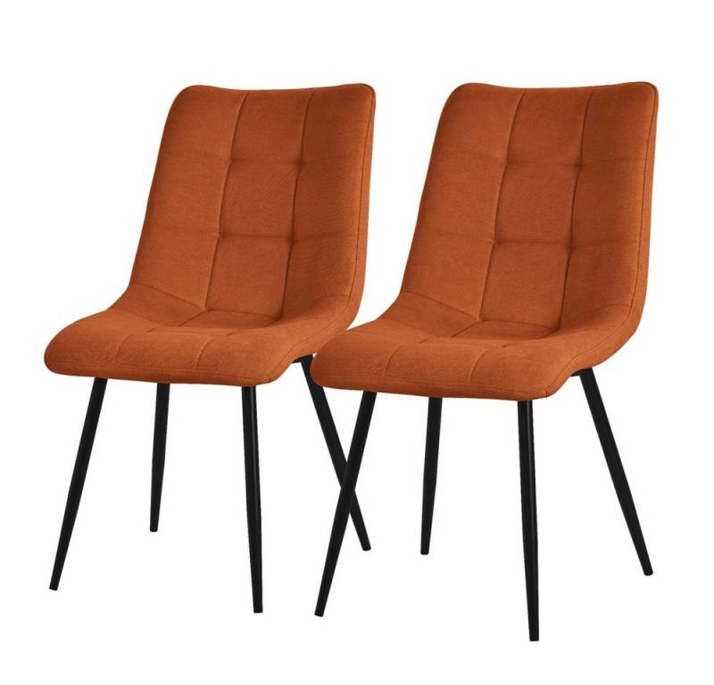 ML-DESIGN Stuhl Esszimmerstühle mit Rückenlehne moderne Design Lounge Küchenstühle (2 St), Polsterstuhl Esstischstühle 2er Set Küchenstuhl Polyester bis 120kg von ML-DESIGN