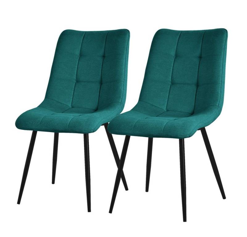ML-DESIGN Stuhl Esszimmerstühle mit Rückenlehne moderne Design Lounge Küchenstühle (2 St), Polsterstuhl Esstischstühle 2er Set Küchenstuhl Polyester bis 120kg von ML-DESIGN