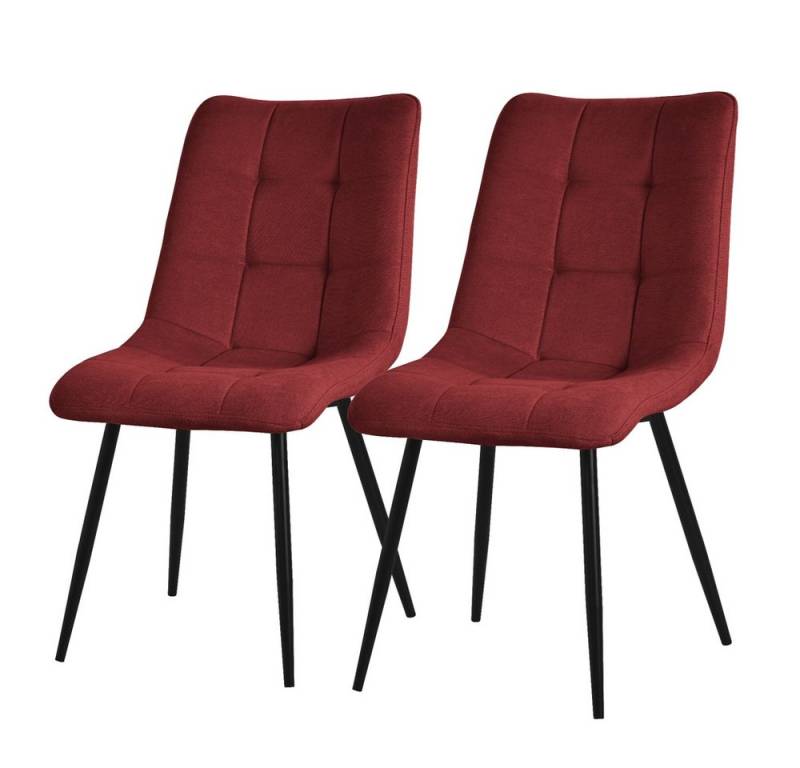 ML-DESIGN Stuhl Esszimmerstühle mit Rückenlehne moderne Design Lounge Küchenstühle (2 St), Polsterstuhl Esstischstühle 2er Set Küchenstuhl Polyester bis 120kg von ML-DESIGN