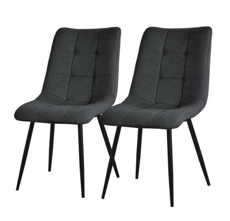 ML-DESIGN Stuhl Esszimmerstühle mit Rückenlehne moderne Design Lounge Küchenstühle (2 St), Polsterstuhl Esstischstühle 2er Set Küchenstuhl Polyester bis 120kg von ML-DESIGN