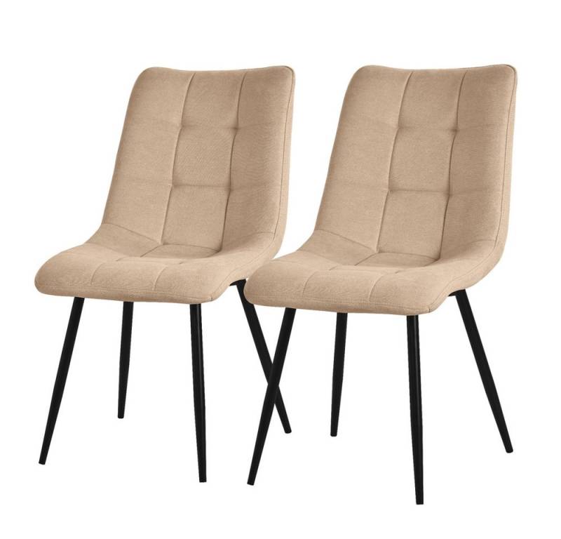 ML-DESIGN Stuhl Esszimmerstühle mit Rückenlehne moderne Design Lounge Küchenstühle (2 St), Polsterstuhl Esstischstühle 2er Set Küchenstuhl Polyester bis 120kg von ML-DESIGN