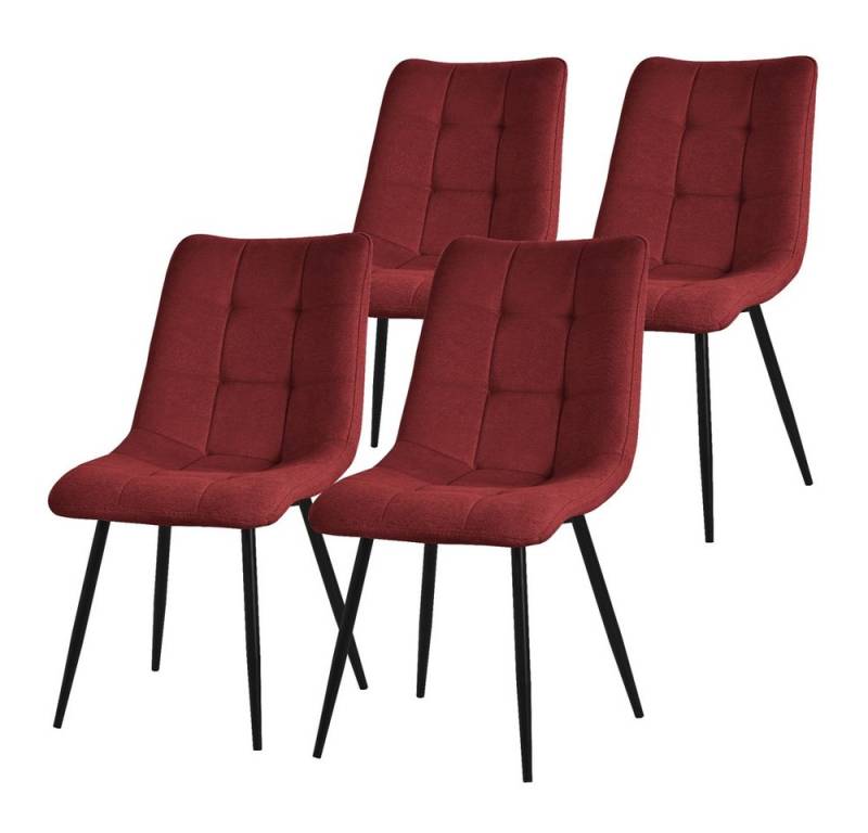 ML-DESIGN Stuhl Esszimmerstühle mit Rückenlehne moderne Design Lounge Küchenstühle (4 St), Polsterstuhl Esstischstühle 4er Set Küchenstuhl Polyester bis 120kg von ML-DESIGN