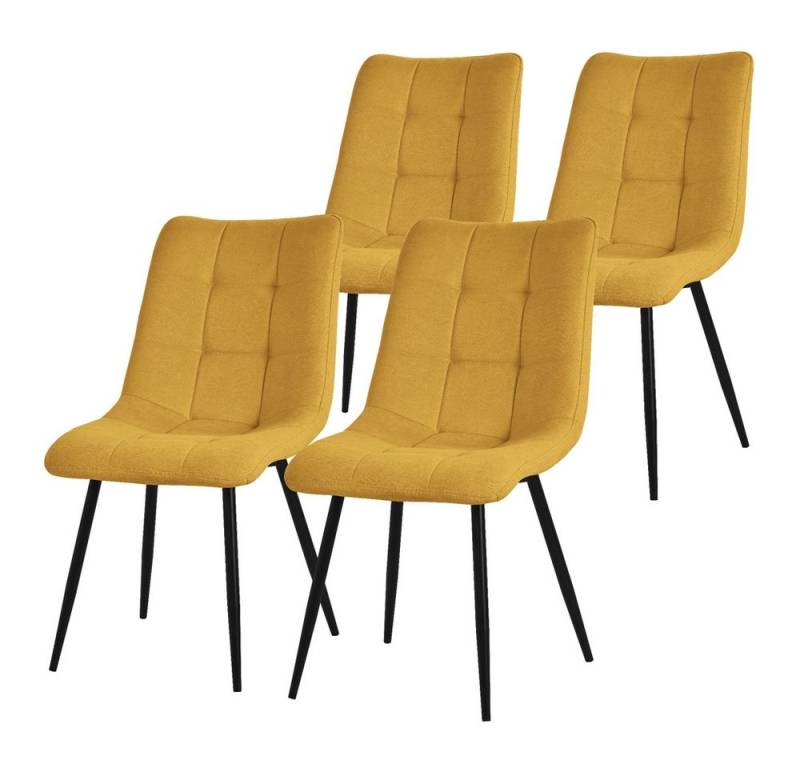 ML-DESIGN Stuhl Esszimmerstühle mit Rückenlehne moderne Design Lounge Küchenstühle (4 St), Polsterstuhl Esstischstühle 4er Set Küchenstuhl Polyester bis 120kg von ML-DESIGN