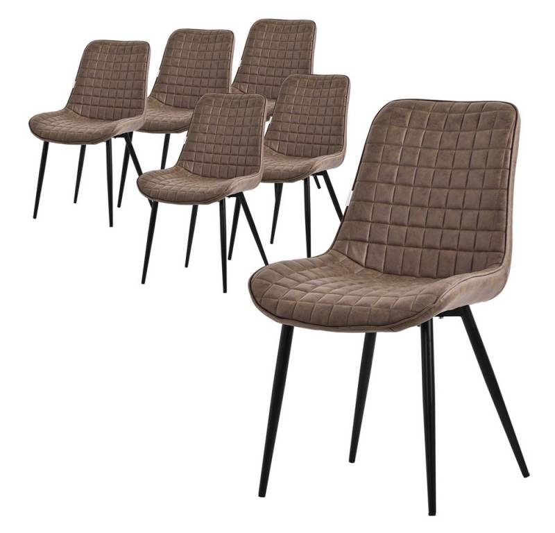 ML-DESIGN Stuhl Esszimmerstühle mit Rückenlehne moderne Design Lounge Küchenstühle (6 St), Polsterstuhl Esstischstühle 6er Set Küchenstuhl Samt von ML-DESIGN