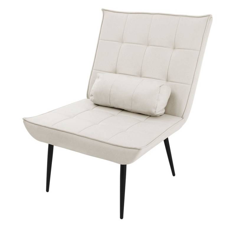 ML-DESIGN Loungesessel Wohnzimmersessel komfortabler Polsterstuhl Lounge Sessel Relaxsessel (1-St), Cocktailsessel + Nackenrolle ergonomischer Komfortsessel PU-Leder von ML-DESIGN
