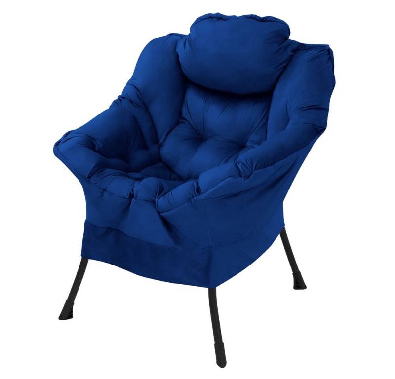 ML-DESIGN Loungesessel Wohnzimmersessel komfortabler Relaxsessel Lounge Sessel Akzentstuhl (1-St), Fernsehsessel mit Kopfkissen ergonomischer Komfortsessel Samt von ML-DESIGN