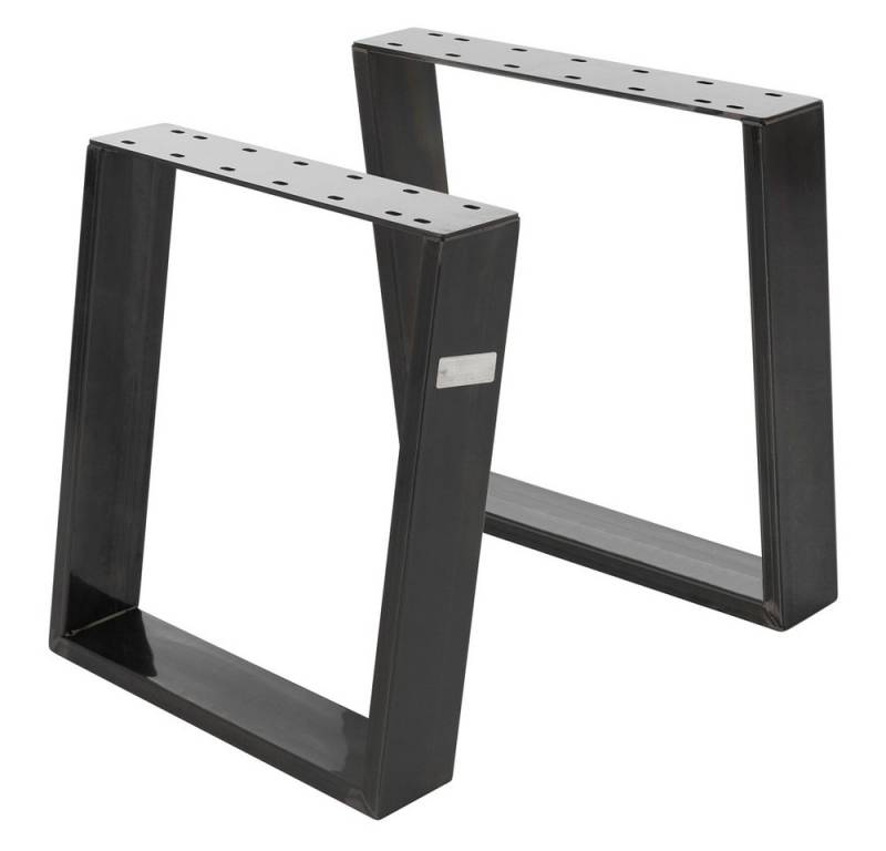 ML-DESIGN Tischbein 2er Set Tischkufen 80GRAD Neigung aus Stahl Profil 8x2, Bankkufen Schräge Metall Bankbeine Bankgestell von ML-DESIGN