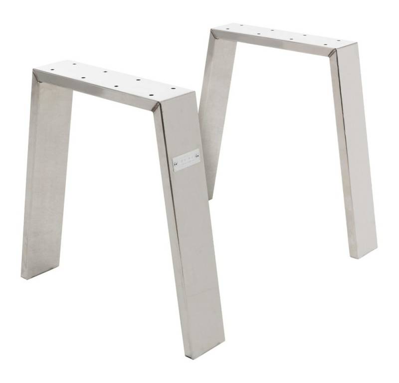 ML-DESIGN Tischbein Tischgestell Loft 2er Set aus Stahl Industriedesign U-Form, Tischkufen 44x42 cm Silber Profil 8x2cm Möbelfüße von ML-DESIGN