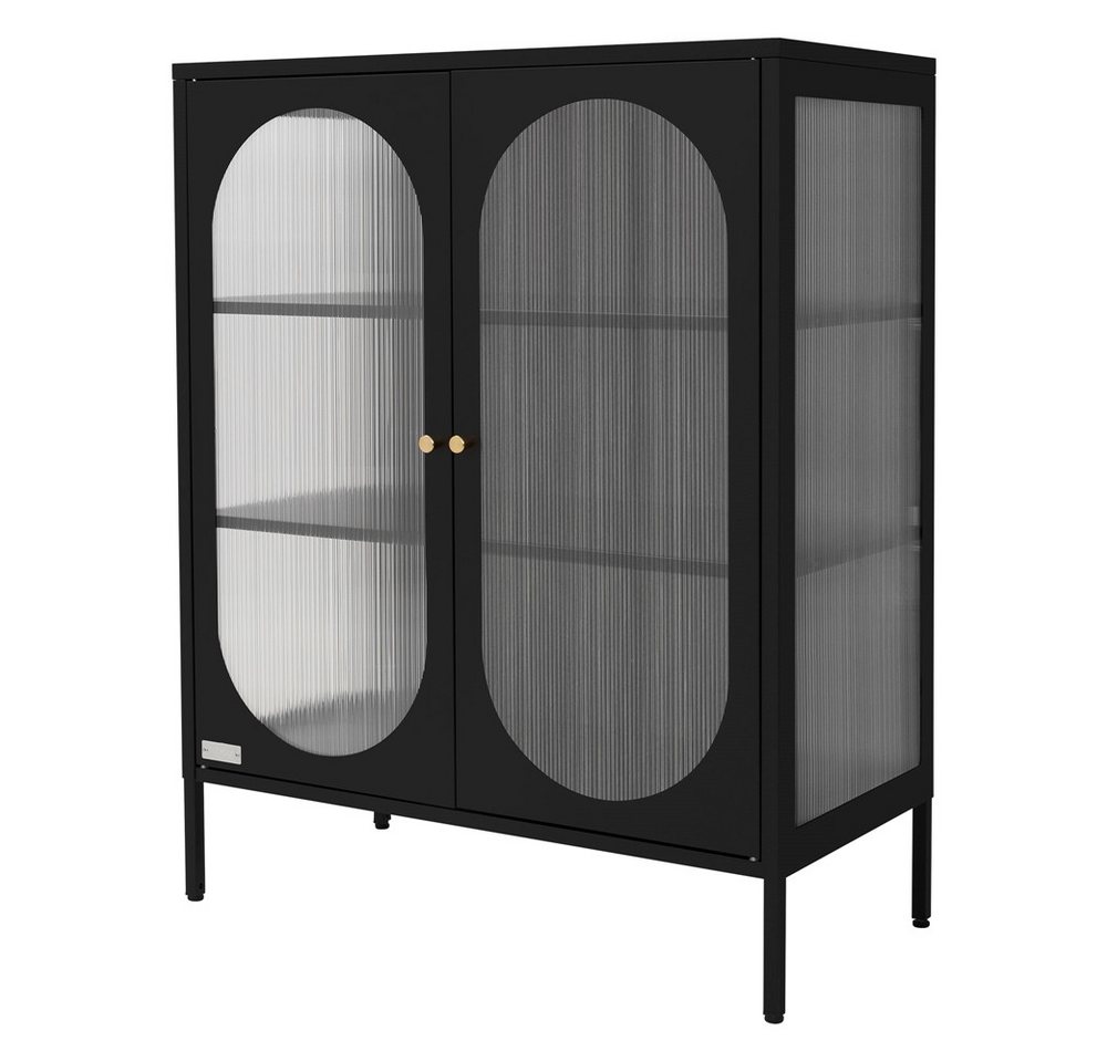 ML-DESIGN Vitrine Buffet Küchenschrank Vitrinenschrank für Geschirr Stauraumvitrine Standvitrine Wohnzimmerschrank von ML-DESIGN